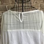 Ellison White Top Crochet Swimsuit Cover Up Large Photo 7