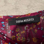 Sabina Musayev Burgundy Floral Dress Red Photo 1