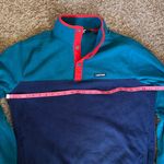 Lands' End Teal and Navy Pullover Sweatshirt Photo 2
