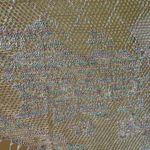 Vintage‎ 70s Metallic Fringe Shawl Made in Japan Boho Disco Festival Wrap Silver Photo 5