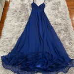 La Femme 28664 Blue Embroidered Bodice Gown 2 Photo 2