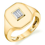 SHAY Diamond Baguette Pinky Ring Yellow Gold/Diamond Gold Photo 0