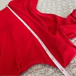 ZARA Draped Cowl Neck V Back Bodycon Dress Red Size M Photo 5