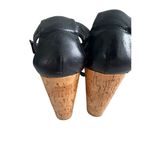 Cole Haan  Black Leather Cork Wedges Size 11 Photo 11