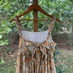 easel Women's Yellow Floral Halter Neck Sleeveless Midi Dress Size M Photo 3