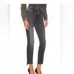 Mother High Waisted Rascal Ankle Step Fray Jeans Night Garden Size 26 Gray Photo 2