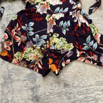 Band of Gypsies Multi-color Sleeveless Floral Romper with Tie in front Photo 6