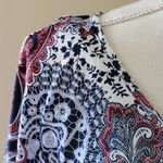 Lavish  blue medallion blouse size large Photo 1