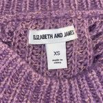 Elizabeth and James  Women’s Open Stitch Cropped Sweater Size XS in Giada Purple Photo 3