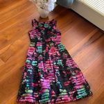 Tahari Arthur S. Levine Black Tulle Pink Floral Dress Photo 0