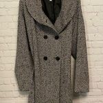 Loft Ann Taylor retro chic herringbone belted wool blend pea coat size Large Photo 5