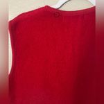 Lisa International Red Boiled Wool Dog Themed Zip Up Vest L READ description Size L Photo 12