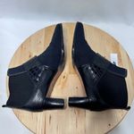 Brighton  Trevor Black Pull On‎ Fabric Leather Ankle Bootie - Size 7M Photo 5
