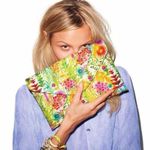 J.Crew Flowery Clutch Chain Purse Photo 0