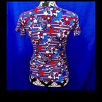 LuLaRoe T Shirt Top Striped Stars Sz 8  Stretch Top Photo 2