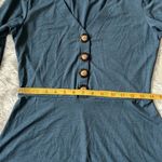 Alya  FRANCESCA’S women’s deap teal button detail mini dress size Medium Photo 5