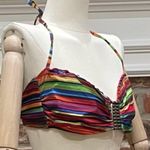 BECCA by Rebecca virtue  colorful striped bikini top / L / Excellent condition Photo 5