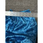 Morgan Taylor  Intimates Pajama Set Women’s Small Blue Satin Snakeskin Pants/Tank Photo 8