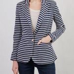 Ralph Lauren Long Sleeve Striped Notch Lapel Blazer Jacket Blue White Women's 10 Photo 0