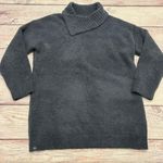 Barefoot Dreams  CozyChic Cowl Neck Tunic Sweater Grey Blue Oversized Size Large Photo 1