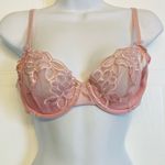 Wacoal 65781 Seductress Semi Demi Sheer Floral Embroidered Bra Size 34B Pink Photo 0