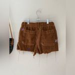 Urban Outfitters Brown Corduroy Cut Off Floral Drawstring, Size Small Photo 1