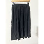 Cuyana  Black 100% Silk Asymmetrical A-Line Midi Skirt Elastic Waist Size S NWOT Photo 1