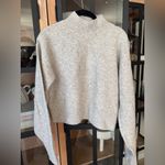 & Other Stories & Other Stories wool mock neck sweater ribbed melange greige neutral knit Photo 6