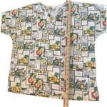 Fundamentals By White Swan Vintage Scrub Top Animal Print Scrub Top Large Nurse Photo 2