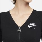 Nike Air Black Long Sleeve Ribbed Bodycon Dress Photo 2