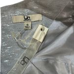 YA Los Angeles LA Dress Fit & Flare Small Metallic Silver Holiday BROKEN ZIP Photo 5