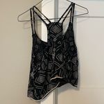 Mossimo Supply Co. Black and Cream Graphic Crop Tank Size L Photo 2