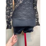 Weissman 7549 Black Viva La Vida Biketard lace Black Gold puff sleeves Photo 9