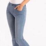 Betabrand  Straight Leg Pull On Jeans Light Wash Photo 0