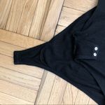 Material Girl Black ribbed bodysuit- high neck Photo 3