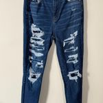 American Eagle Outfitters Women's Ripped Dark Blue Skinny Jeans Photo 0