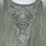 Knox Rose Crochet Knit Detail Boho Sleeveless Tank Top Sage Size XXL Photo 3