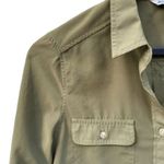 American Eagle  Semi Sheer Chiffon Shirt Size XS Green Collared Casual Photo 4