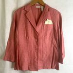 White Stag Pink Linen Blend Button Up Lightweight Jacket Size Small 4/6 Photo 9
