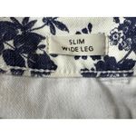 J.Crew  Denim Slim Wide Leg Cropped Blue Floral Print Jeans Size 32 Photo 4