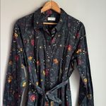 UNTUCKit Ellery Button Up Shirt Long Sleeve Floral Dress 12 Black Photo 5