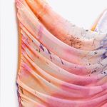 ZARA dress mini drapped tulle bleach effect summer party night out Photo 7