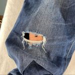 Jeanasis Distressed Medium Wash‎ High Rise Crop Jean Blue Photo 7