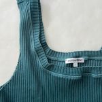 Cotton Citizen  Ibiza Square Neck Rib Tank Top in Vintage Teal Large $115 Photo 4