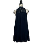 Band of Gypsies Navy Halter Crochet Crepe Gauze Mini Dress Women’s S Boho Photo 4