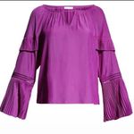 Ramy Brook Harvey Flared-Sleeve Keyhole Blouse Photo 0