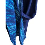 Vtg Day For Night Blue Giraffe Maxi Dress Blue Round Neck Sleeveless Women's M Size M Photo 3