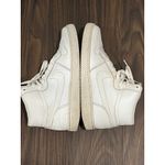 Nike  EBERNON MID Triple White Leather Basketball High Top Sneakers Women 8.5 Photo 2