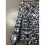 Forever 21 Skirt Womens Small Blue Black Plaid Mini Skater Flared High Waist Photo 1