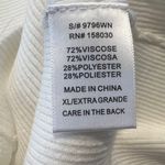 Gab & Kate  Women's White Turtleneck Balloon Sleeve Sweater Size XL Photo 3